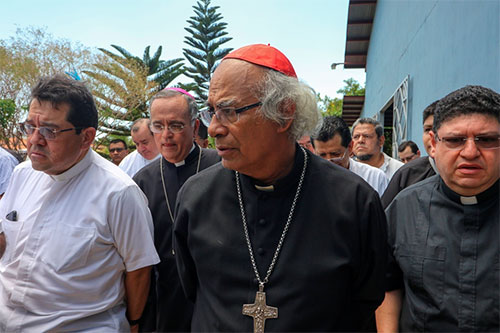 cardenal Leopoldo Brenes La Policía de Nicaragua informa de dos muertos y 121 heridos en las protestas